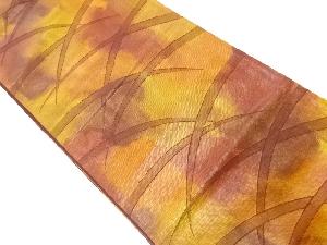 リサイクル　芝草模様織出し袋帯